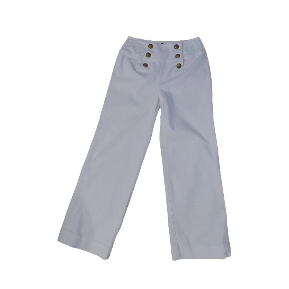 Lauren Ralph Lauren Jeans Co. white denim jeans sailor nautical flare leg size 8